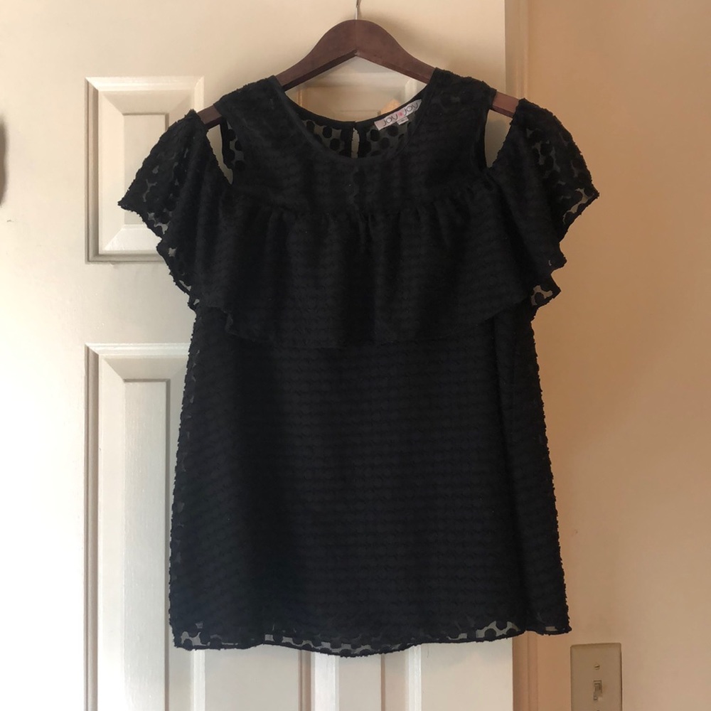 Joy Joy | black off shoulder tank top S